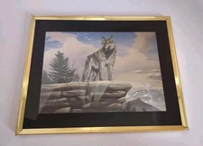Bloom Brothers Co. Vintage Foil Art Majestic Wolf 25/546 Made In USA