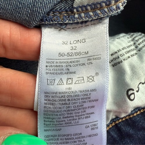 GAP Blue Skinny Denim Jeans Women’s 32 L Stretchy - Picture 4 of 8
