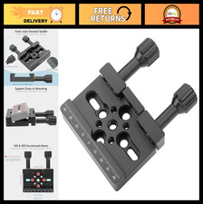Dovetail Saddle Clamp Mount for Vixen Style Plates, Dual Locking Knobs, OTA Adap