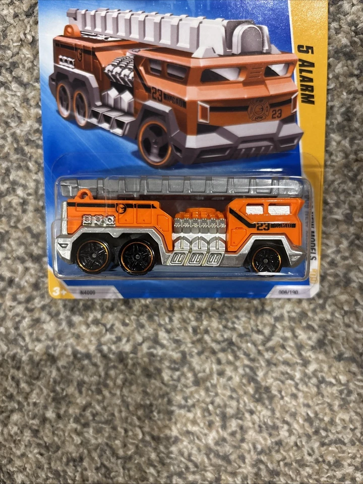 2009 Hot Wheels New Models 6/42 5 Alarm Orange Variant Orange Chrome Pr5 - Image 2 of 4