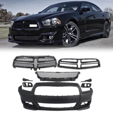 Fit For 2011-2014 Dodge Charger SRT 8 style Front Bumper Grille Cover Body Kit