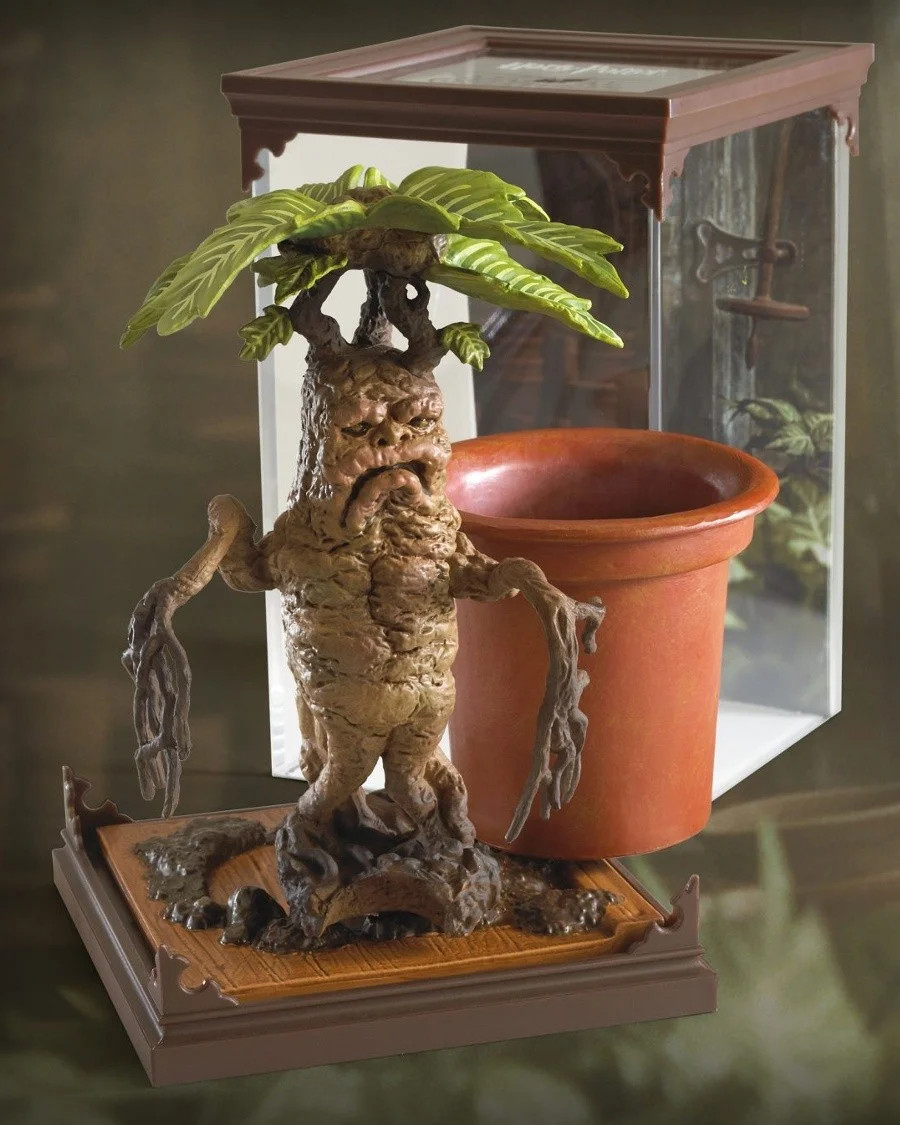 Figurine Mandragore Harry Potter objet de décoration pour bibliothèque de sorcier