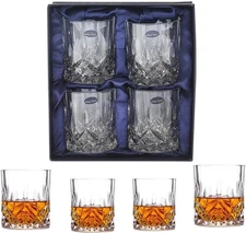 Double Old Fashioned Glasses Waterford Set of 4 with Gift Box