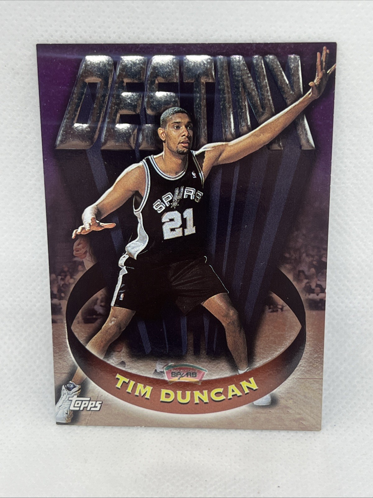 1997-98 Topps Destiny Tim Duncan Card #D8 Rookie RC HOF