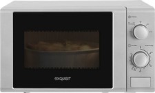 Exquisit MW 900-030 Silber Solo-Mikrowelle, 20 l Garraum,Auftauprogramm,700 Watt