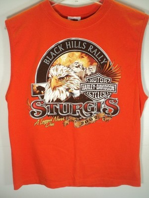 Vtg  Harley Davidson Black Hills Rally 67th Anniversary Sturgis MD Tank top 2007