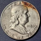 1954D Silver Benjamin Franklin Half Dollar 50c