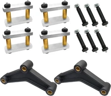 Heavy Duty Greaseable Tandem Trailer Axle Shackle Kit 3.125" Shackles 3.125