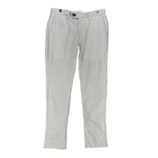 Nifty Genius Pants Mens 32x32 Gray Gingham Stretch Mid Rise Chino *NWT*