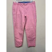 Talbots Pink Stretch Chino Pants Women's Size 12 Cotton Blend Straight