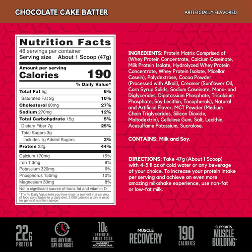 BSN SYNTHA-6® ULTRA PREMIUM PROTEIN MATRIX Muscle Building Recovery 22g 48 Serve - Picture 4 of 12