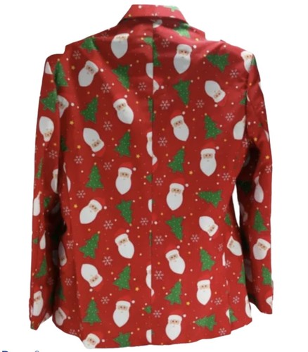 Abrigo Chaqueta Blazer Suitmeister Feo Navidad Navidad Rojo Santa Blazer Hombre Nuevo con etiquetas L 42-44 - Imagen 2 de 12