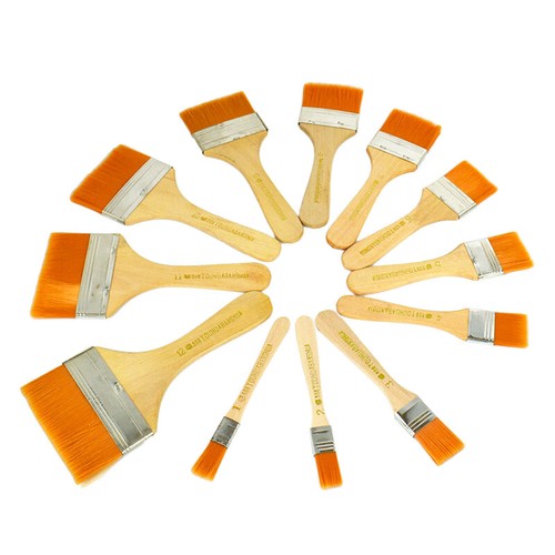 12Pcs Art Painting Brushes Set Acrylic Oil Watercolor Artist Paint Brush - Picture 2 of 12
