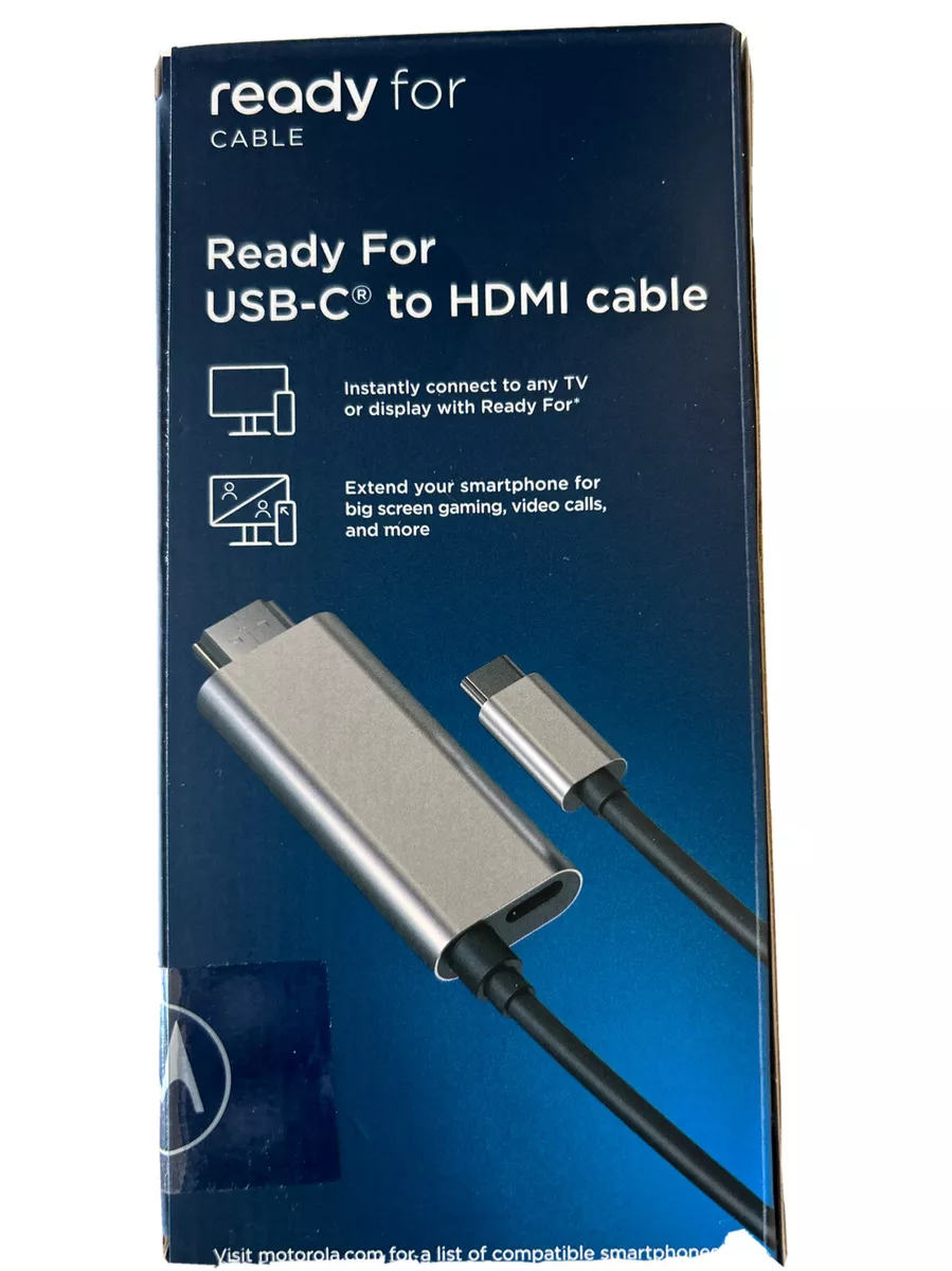 Motorola Ready for USB-C to HDMI Cable with USB-C Adapter for  Power/Charging – Motorola Chargers