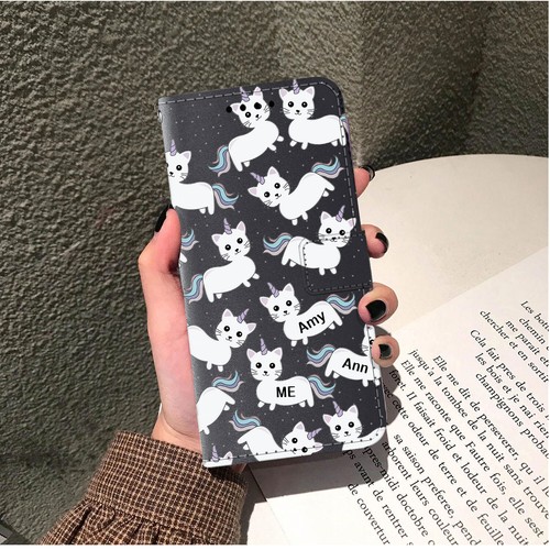 Folded Wallet Leather Personalised Case Cover For iPhone 16 Pro Max 13 12 15 14 - Picture 78 of 96