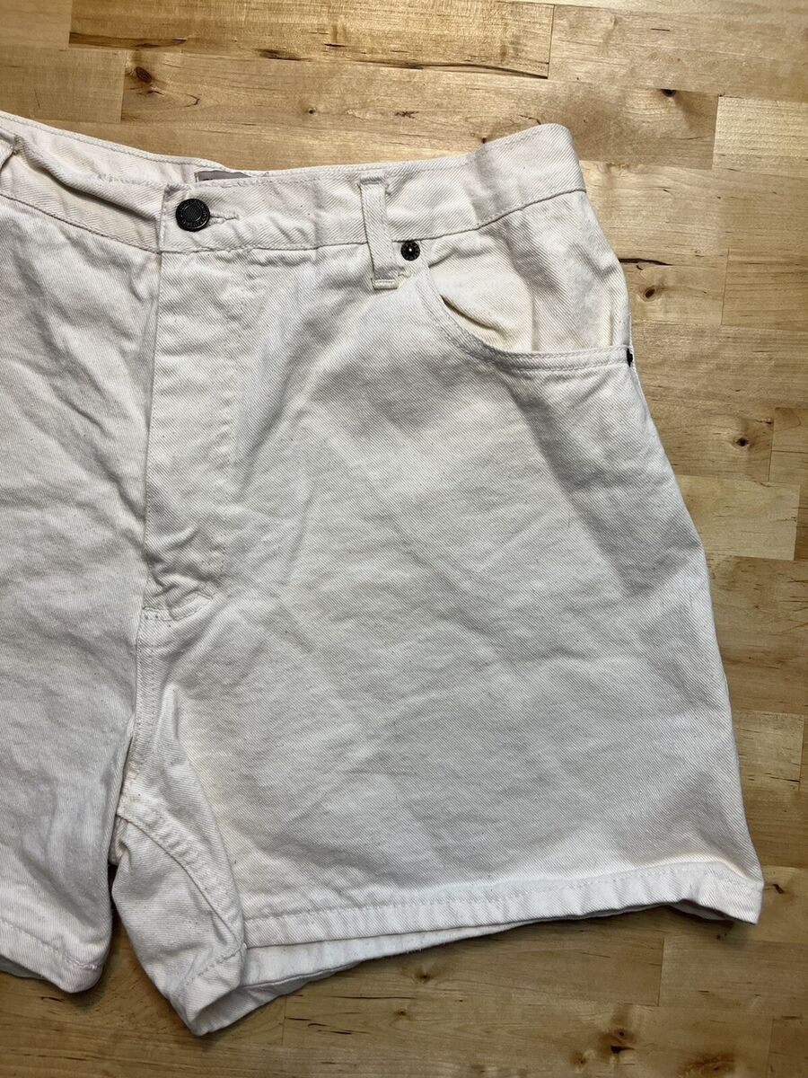 Vintage Greatland Trading Co Jean Shorts Off White Denim 90s High Rise Mom  15/16