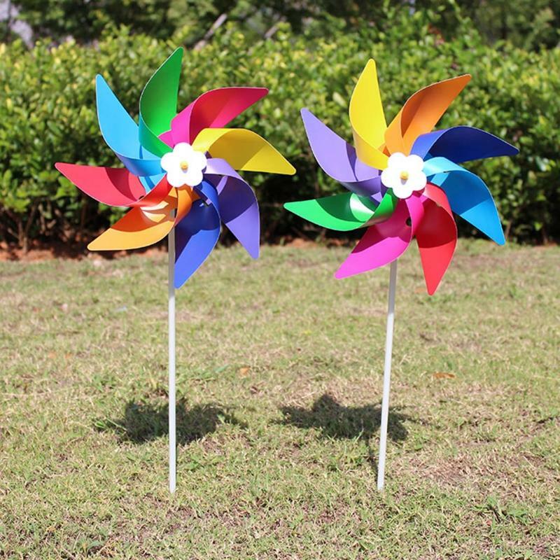 Wind Mill Katutude Set Of 12 Plastic Windmills Rainbow Windmill
