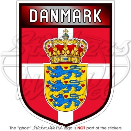 DÄNEMARK Dänische Schild 100mm Auto Aufkleber, Vinyl Sticker Decal - Bild 1 von 1