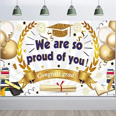 	 Groß We Are So Proud of You Banner für Abschluss Deko 2023 Abi Abitur Deko ...