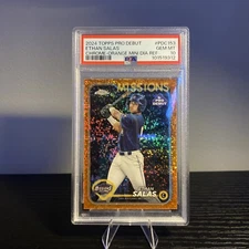 Ethan Salas Topps Pro Debut Chrome-Orange Ref PSA 10, /25 
