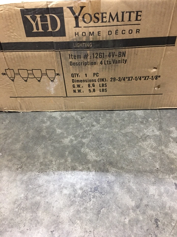 Yosemite Espejo Decoración del Hogar Lago 4 Luces Níquel Cepillado Baño Tocador Luz Foto 3 de 4