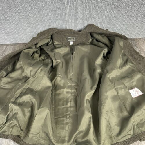 Louben Wool Blazer Jacket Womens Size 16 Olive Green 3 Button Lined Tweed VTG - Picture 7 of 12