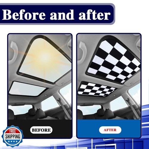 Paclvio 2 Stück Auto Schiebedach Sonnenschutz, Autodachplane, Faltbarer UV Reflektor Refl - Bild 5 von 5
