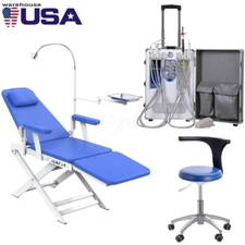 Unidad de entrega dental portatil movil compresor de aire succión/silla/taburete