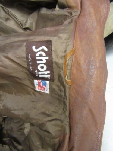 VINTAGE SCHOTT LEATHER FIELD JACKET SIZE 48, - Picture 16 of 16