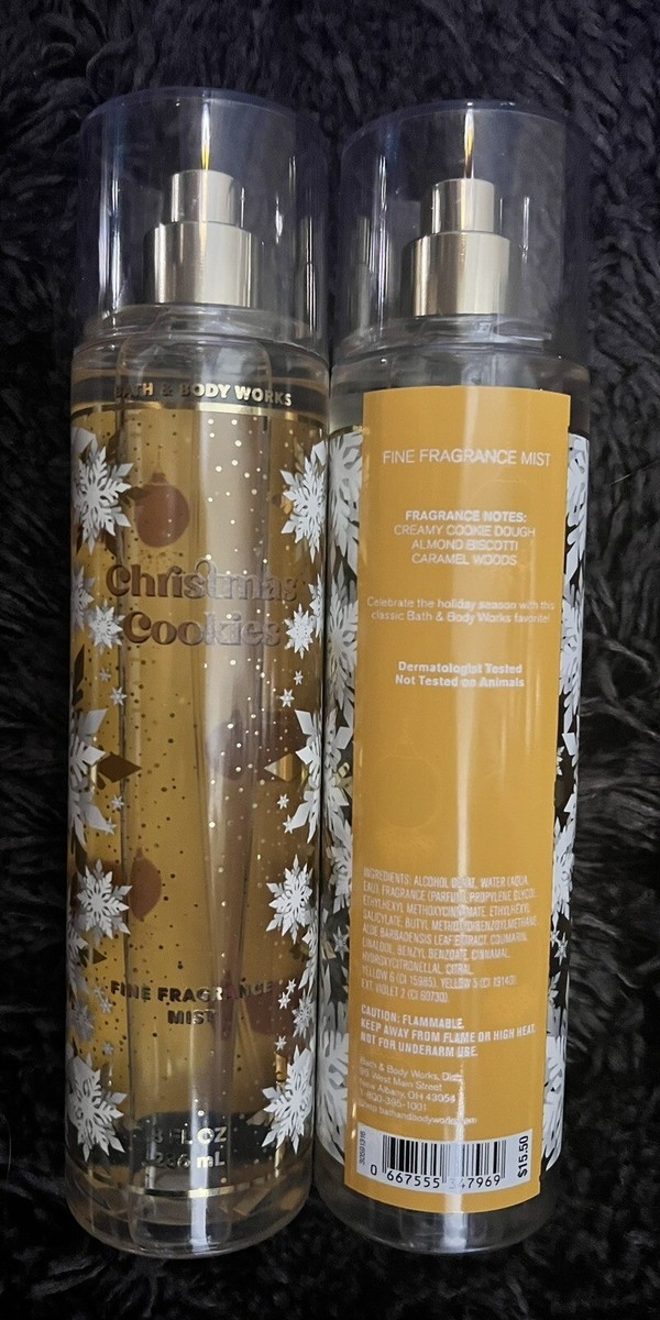 BATH & BODY WORKS X2 Christmas Cookies FINE FRAGRANCE MIST BODY