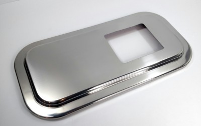 Stainless Shifter Floor Cover 4-7/8 x 5-3/4 Short Hood Shift Plate for Peterbilt