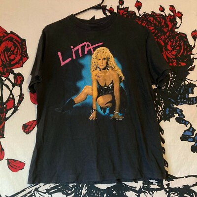 TRUE VTG Original Lita Ford 1988 Tour Band Shirt Punk Glam Metal 
