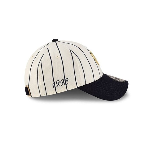 New Era 9FORTY TRUE Collaboration Pinstripe Chrome White Navy Visor 14674649 - Picture 6 of 7