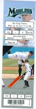 2011 Marlins vs Padres Ticket: Will Venable & Hanley Ramirez homered