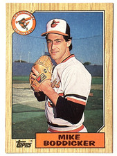 MIKE BODDICKER Baltimore Orioles, Red Sox, Royals 1987 Topps Baseball Card #455