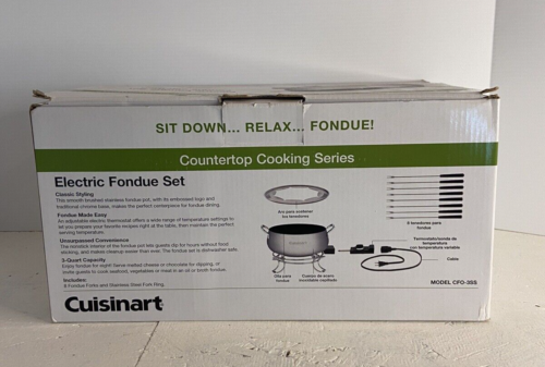Cuisinart Arbeitsplatte Elektrisches Fondue Set 3 Quart. Topf Antihaft Innen - Bild 4 von 11