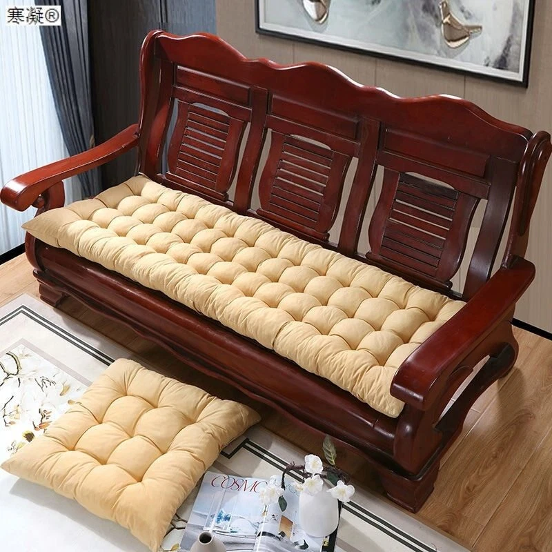 Thick Bench Seat Cushion for Indoor Backrest Chair Seat Pad Long
