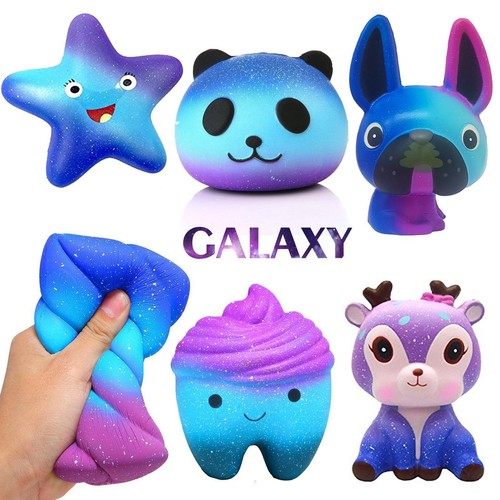 Galaxy Jumbo Slow Rising Squishies Squishy Squeeze Kids Toy Stress Reliever Aid - Picture 1 of 15