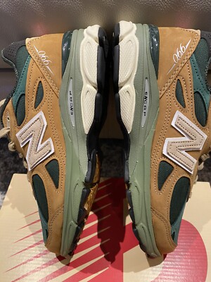 送料&関税込み New Balance MADE in USA 990v3 M990WG3 New Balance Made in USA 990v3 Green Tan M990WG3 Men Size 6