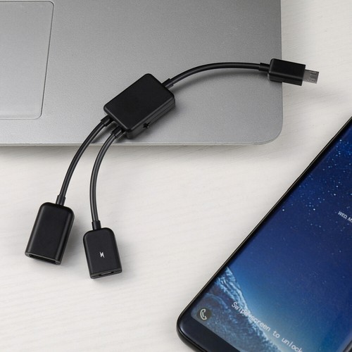 Hemobllo USB Adaptor with Power Charging OTG Host Cable Cord Adapter for Smart - 第 8/9 張圖片