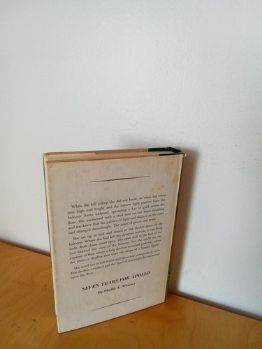 SEVEN TEARS FOR APOLLO-PHYLLIS A. WHITNEY-HC/DJ-1st 1963-APPLETON-CENTURY-CROFTS - Picture 3 of 8