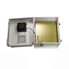 Transtector / L-Com NEMA enclosure 14 x 12 x 7 with heater/fan & quad outlet