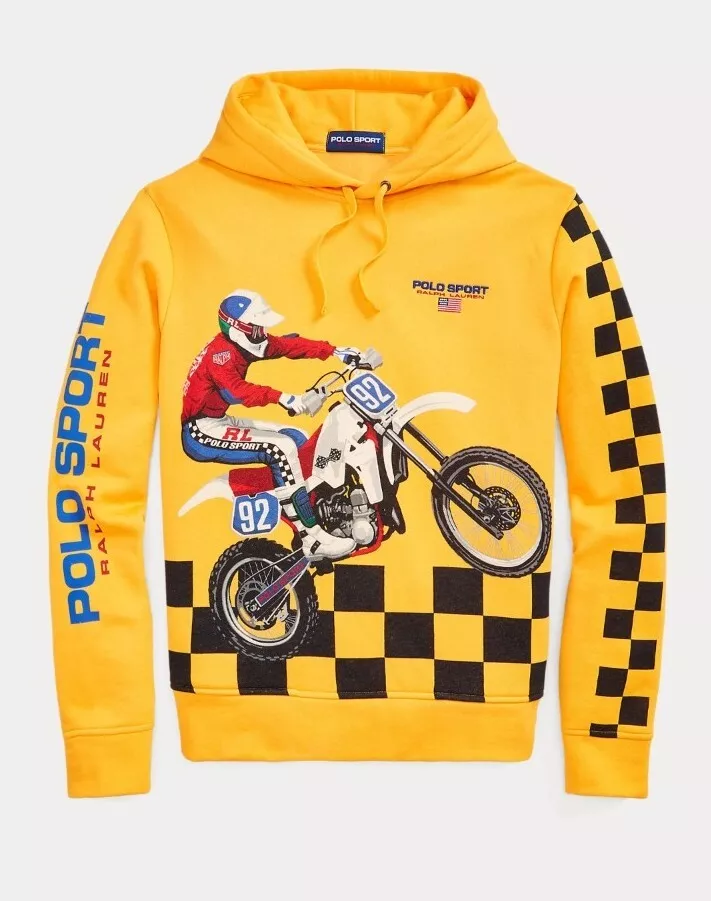 NWT Polo Ralph Lauren 1992 Rare Polo Sport Motocross Hoodie Size