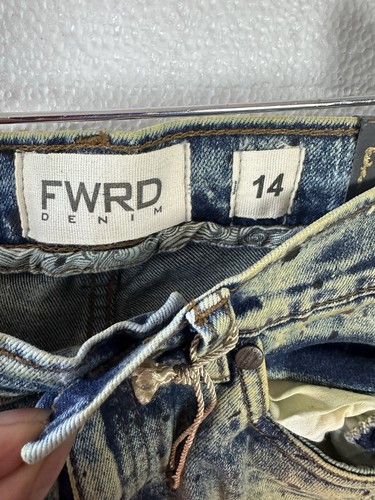 FWRD DENIM & CO. Kids Buckle Up Grunge Denim Jeans SZ 14 - Picture 6 of 11