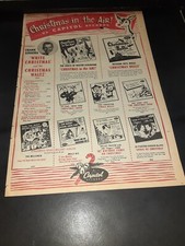 Capitol Records Original 1954 Christmas Promo Poster Ad Framed! Frank Sinatra