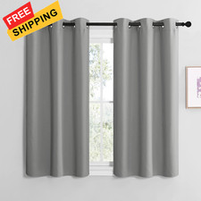 NICETOWN Silver Grey Thermal Insulated 42"W x 48"L Pack of 2 ,