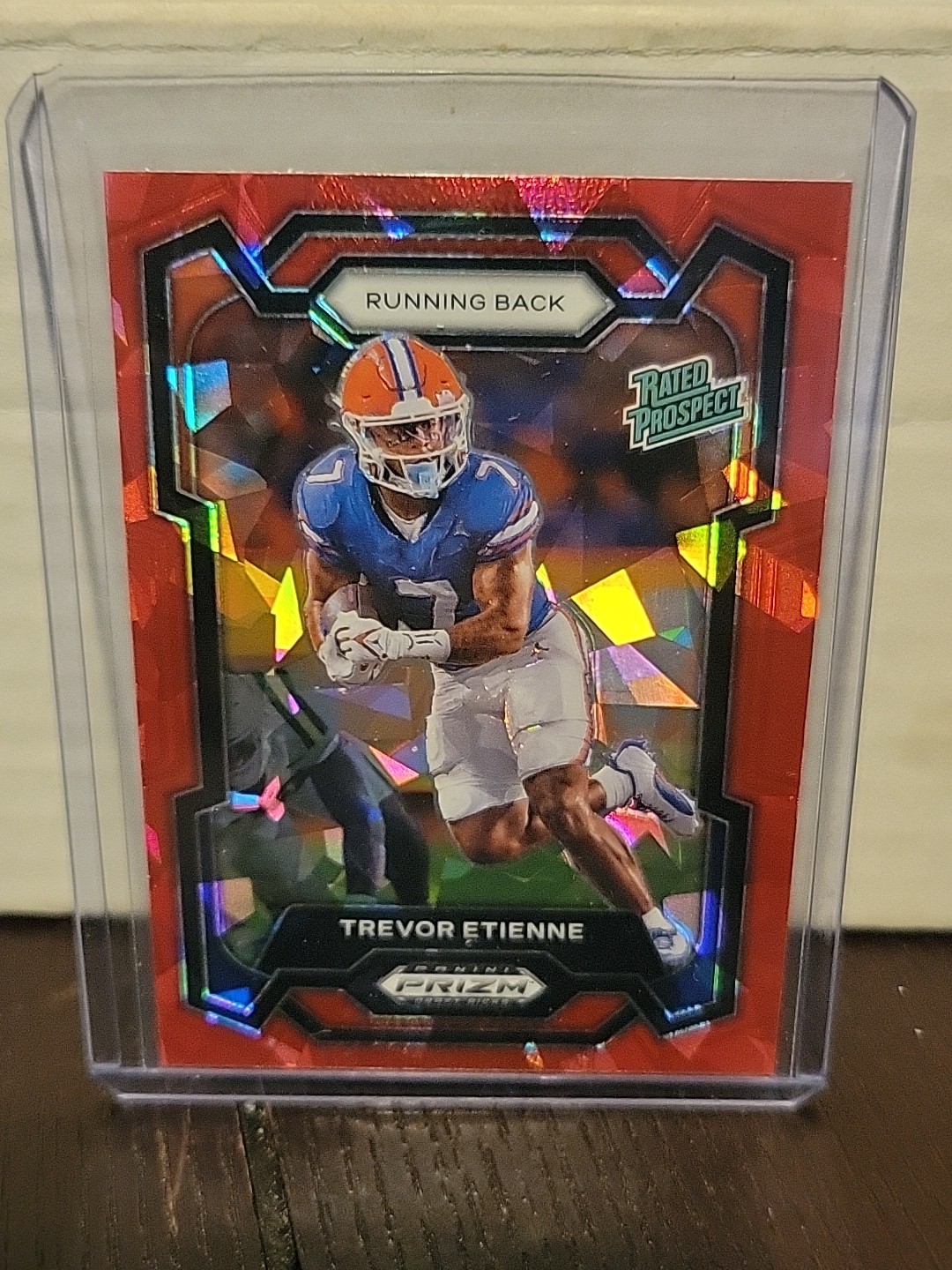 2024 Panini Prizm Draft Picks - Rated Prospect Trevor Etienne #196 Red Ice Prizm