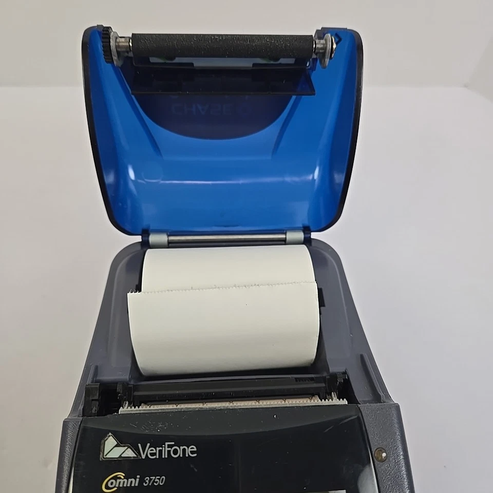 Verifone OMNI 3750 Dual Comm Credit Card Terminal w/Chip Reader Power Cord - Image 4 of 4