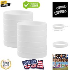 Wholesale 12pcs/pack Blank Color Silicone Bracelets Silicone Wristbands Rubbe...