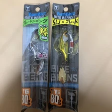 Bite Beans TG Spin Tail Jig 80g Surf Fishing Unused, Silver Case Damage